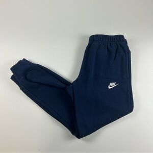 Nike Mens SZ S Blue Club Fleece Essential Sportswear Navy Athletic Joggers